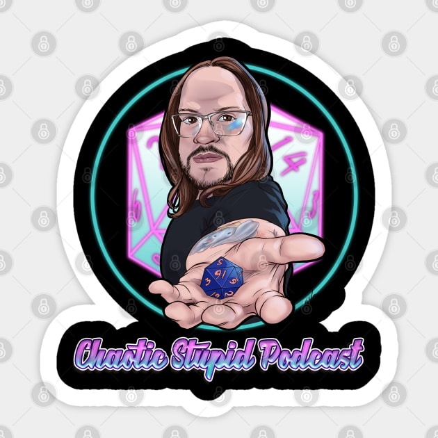 Chaotic Stupid DM Logo Sticker by Chaotic Stupid Podcast 